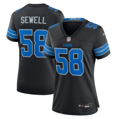 Penei Sewell Detroit Lions Women's Alternate Game Jersey - Black
