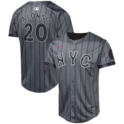 Pete Alonso New York Mets Youth 2024 City Connect Limited Player Jersey - Graphite