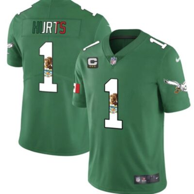 Philadelphia Eagles #1 Jalen Hurts Green Mexico Vapor Untouchable Limited Football Stitched Jersey