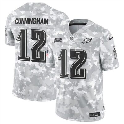 Philadelphia Eagles #12 Randall Cunningham 2024 F.U.S.E Arctic Camo Salute to Service Limited Football Stitched Jersey