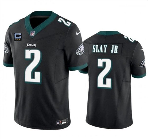 Philadelphia Eagles #2 Darius Slay JR Black 2024 F.U.S.E. With 3-Star C Patch Vapor Untouchable Limited Football Stitched Jersey