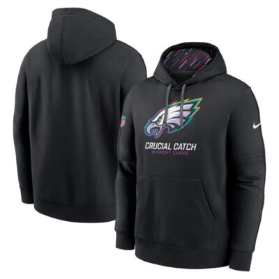 Philadelphia Eagles 2024 NFL Crucial Catch Club Pullover Hoodie - Black