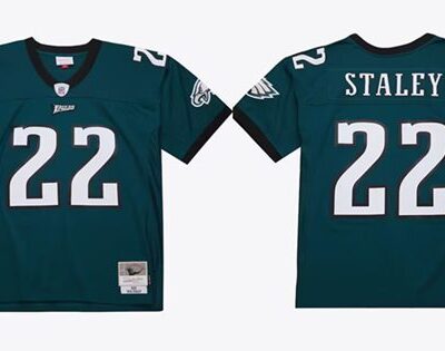 Philadelphia Eagles #22 Duce Staley 2002 Green Football Stitched Jersey