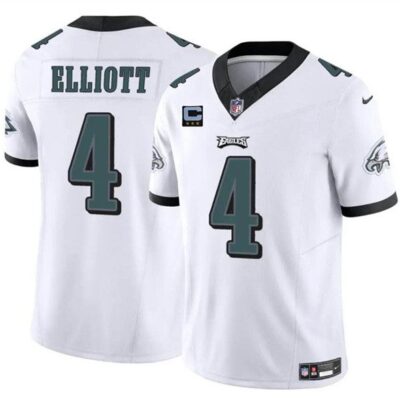 Philadelphia Eagles #4 Jake Elliott White 2024 F.U.S.E With 3-Star C Patch Vapor Untouchable Limited Football Stitched Jersey