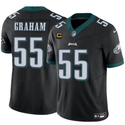 Philadelphia Eagles #55 Brandon Graham Black 2024 F.U.S.E With 4-Star C Patch Vapor Untouchable Limited Football Stitched Jersey