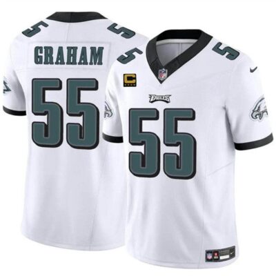 Philadelphia Eagles #55 Brandon Graham White 2024 F.U.S.E With 4-Star C Patch Vapor Untouchable Limited Football Stitched Jersey