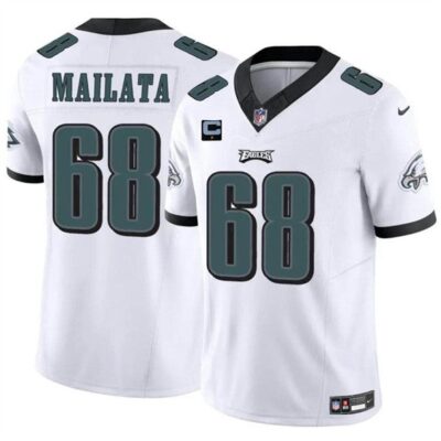 Philadelphia Eagles #68 Jordan Mailata White 2024 F.U.S.E. With 1-Star C Patch Vapor Untouchable Limited Football Stitched Jersey