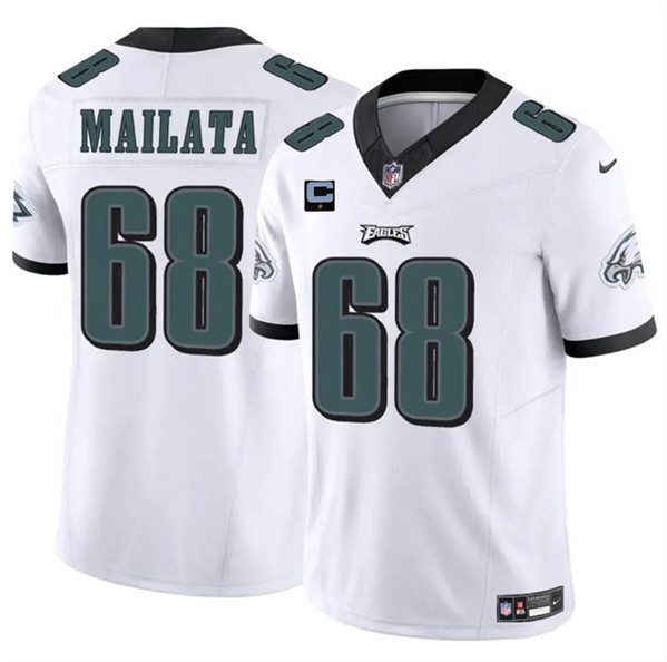 Philadelphia Eagles #68 Jordan Mailata White 2024 F.U.S.E. With 1-Star C Patch Vapor Untouchable Limited Football Stitched Jersey