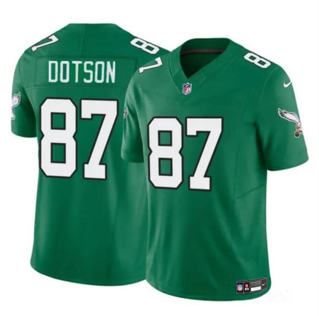 Philadelphia Eagles #87 Jahan Dotson Kelly Green F.U.S.E Throwback Vapor Untouchable Limited Football Stitched Jersey
