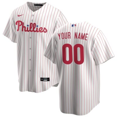 Philadelphia Phillies Home Replica Custom Jersey - White