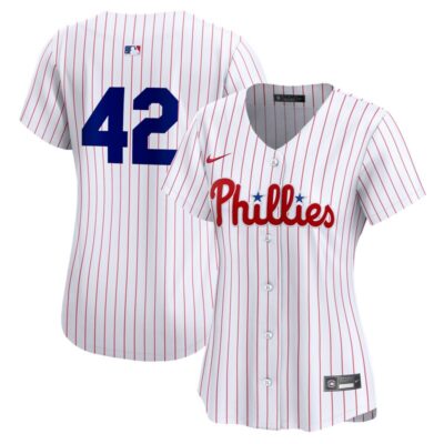 Philadelphia Phillies Women 2024 Jackie Robinson Day Home Limited Jersey - White