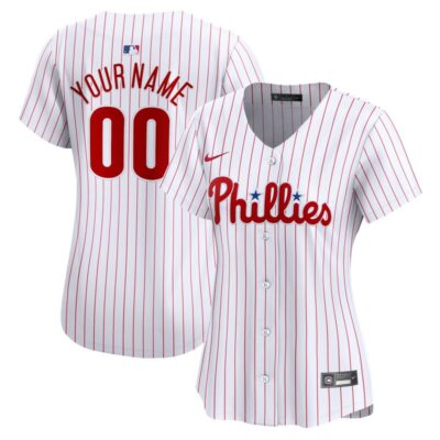 Philadelphia Phillies Women Home Limited Custom Jersey - White