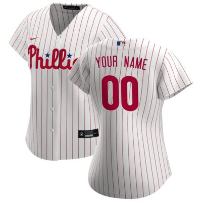 Philadelphia Phillies Women Home Replica Custom Jersey - White