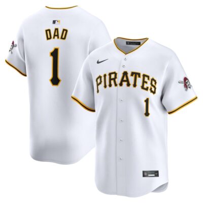 Pittsburgh Pirates #1 Dad Home Limited Jersey - White