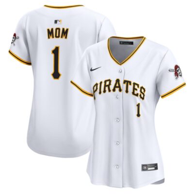 Pittsburgh Pirates Women #1 Mom Home Limited Jersey - White