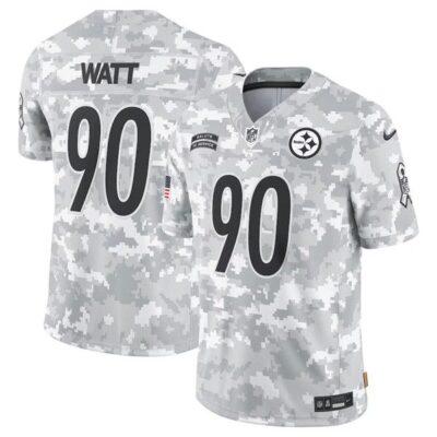 Pittsburgh Steelers #90 T.J. Watt Arctic Camo 2024 F.U.S.E. Salute to Service Limited Football Stitched Jersey