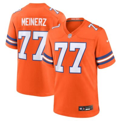 Quinn Meinerz Denver Broncos Mile High Collection 1977 Throwback Player Game Jersey - Orange