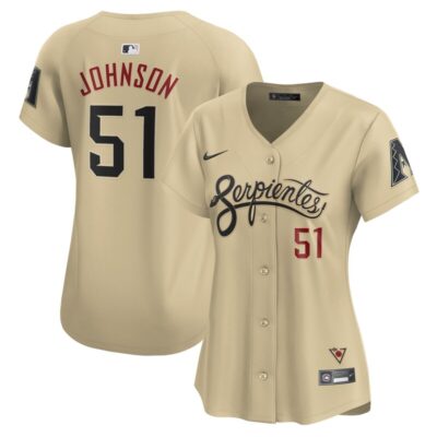 Randy Johnson Arizona Diamondbacks Women City Connect Retired Player Jersey - Sand