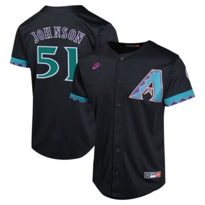 Randy Johnson Arizona Diamondbacks Youth Cooperstown Collection Limited Player Jersey - Black