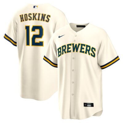 Rhys Hoskins Milwaukee Brewers Home Replica Player Jersey - Cream