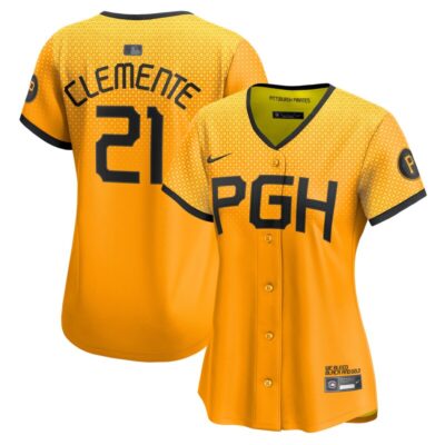 Roberto Clemente Pittsburgh Pirates Women City Connect Limited Player Jersey - No Color