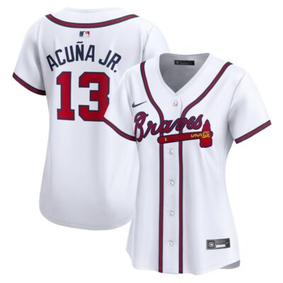 Ronald Acuna Atlanta Braves Women Home Limited Player Jersey - White