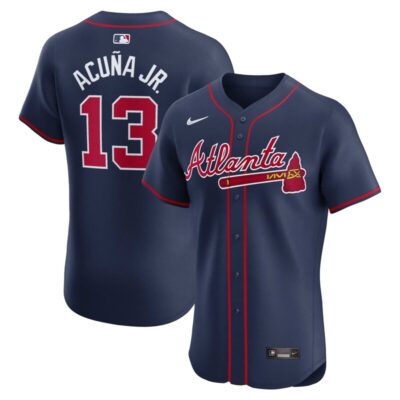 Ronald Acuna Jr. Atlanta Braves Alternate Elite Player Jersey - Navy