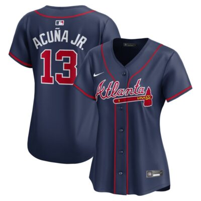 Ronald Acuna Jr. Atlanta Braves Women Alternate Limited Player Jersey - Navy