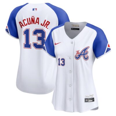 Ronald Acuna Jr. Atlanta Braves Women City Connect Limited Player Jersey - White