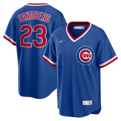 Ryne Sandberg Chicago Cubs Road Cooperstown Collection Player Jersey - Royal