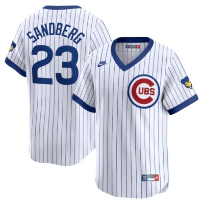 Ryne Sandberg Chicago Cubs Throwback Cooperstown Limited Jersey - White