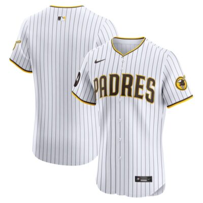 San Diego Padres Home Elite Patch Jersey - White