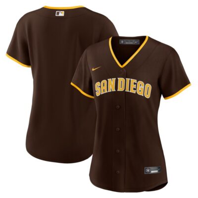 San Diego Padres Women Road Replica Team Jersey - Brown