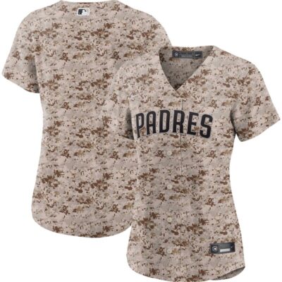 San Diego Padres Women USMC Alternate Replica Team Jersey - Camo