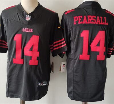San Francisco 49ers #14 Ricky Pearsall Black 2024 Draft F.U.S.E. Vapor Untouchable Limited Football Stitched Jersey