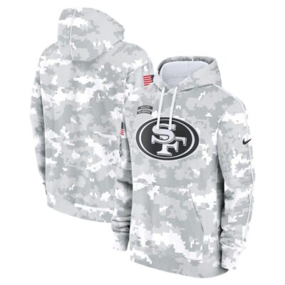 San Francisco 49ers 2024 Salute To Service Big & Tall Club Fleece Pullover Hoodie - Arctic Camo