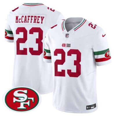 San Francisco 49ers #23 Christian McCaffrey White F.U.S.E. Mexico Vapor Limited Football Stitched Jersey