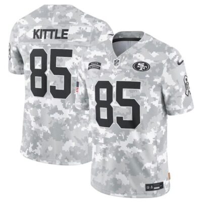 San Francisco 49ers #85 George Kittle Arctic Camo 2024 F.U.S.E. Salute to Service Limited Football Stitched Jersey