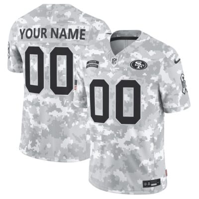 San Francisco 49ers Active Player Custom 2024 F.U.S.E Arctic Camo Salute to Service Limited Football Stitched Jersey