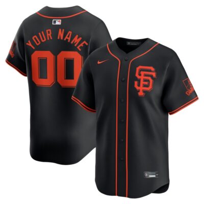 San Francisco Giants Alternate Limited Custom Jersey - Black