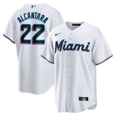 Sandy Alcantara Miami Marlins Replica Player Jersey - White