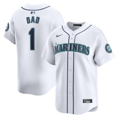 Seattle Mariners #1 Dad Home Limited Jersey - White