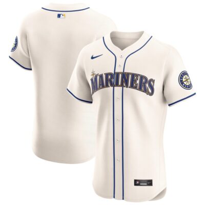 Seattle Mariners Alternate Vapor Premier Elite Patch Jersey - Cream