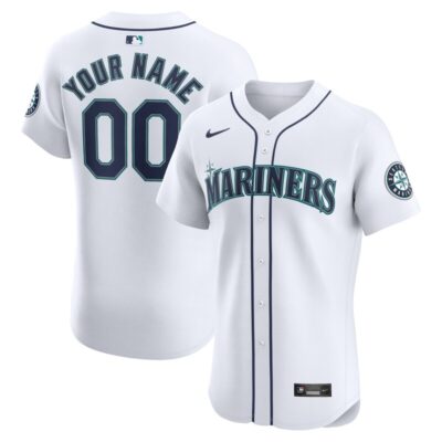 Seattle Mariners Home Elite Custom Jersey - White