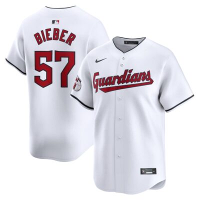 Shane Bieber Cleveland Guardians Home Limited Player Jersey - White