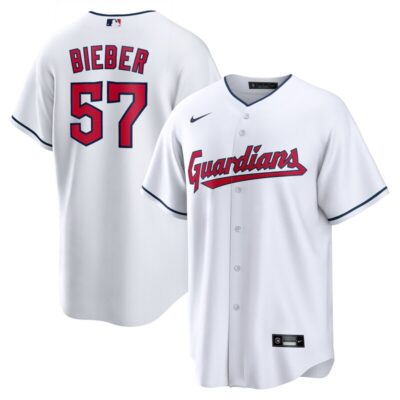 Shane Bieber Cleveland Guardians Replica Player Jersey - White