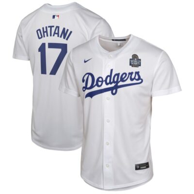 Shohei Ohtani Los Angeles Dodgers Youth 2024 World Series Game Jersey - White