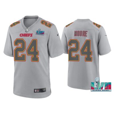 Skyy Moore Kansas City Chiefs Super Bowl LVII Gray Atmosphere Jersey