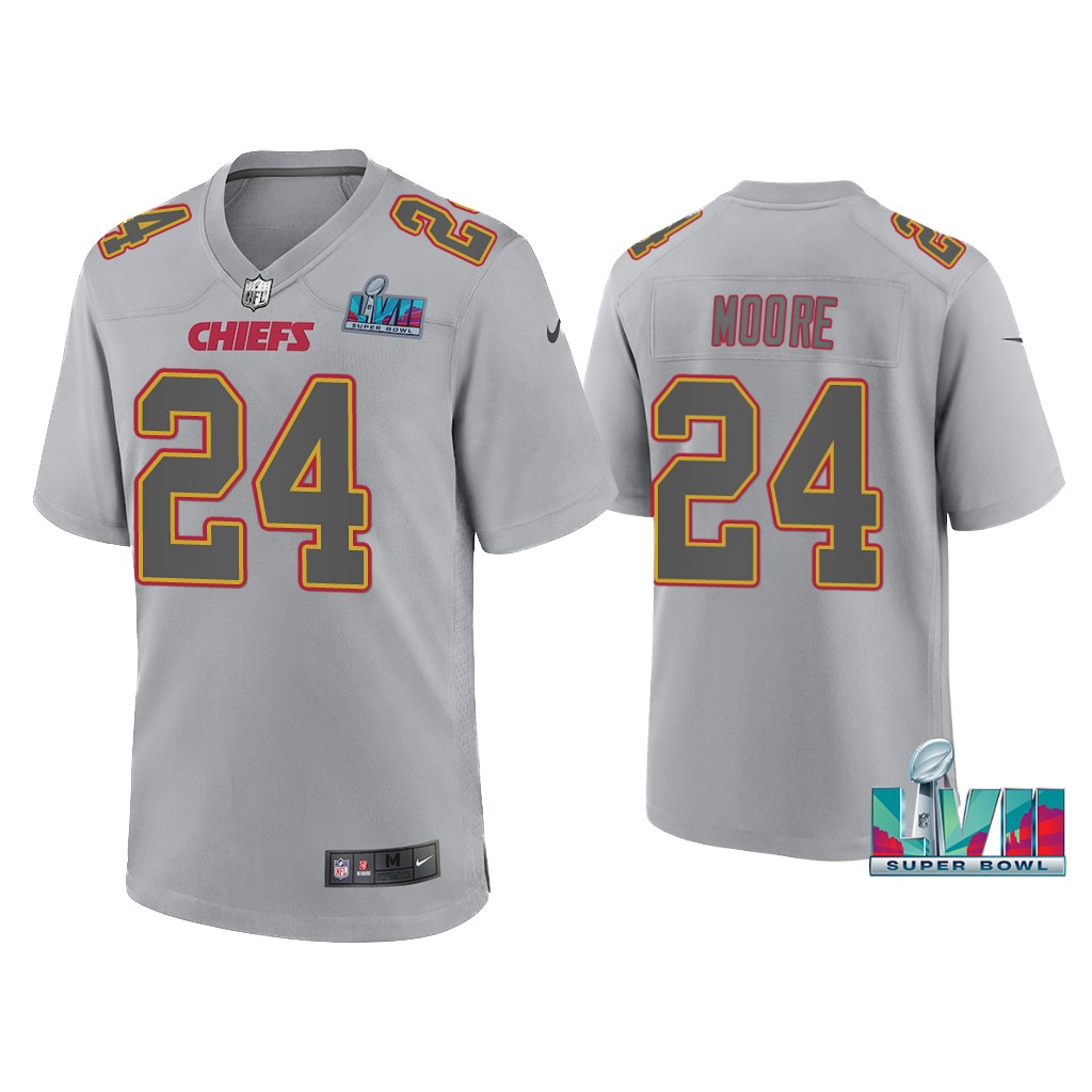 Skyy Moore Kansas City Chiefs Super Bowl LVII Gray Atmosphere Jersey