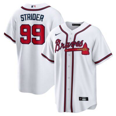 Spencer Strider Atlanta Braves Replica Player Jersey - White